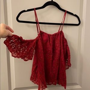 Abercrombie & Fitch lace off the shoulder top